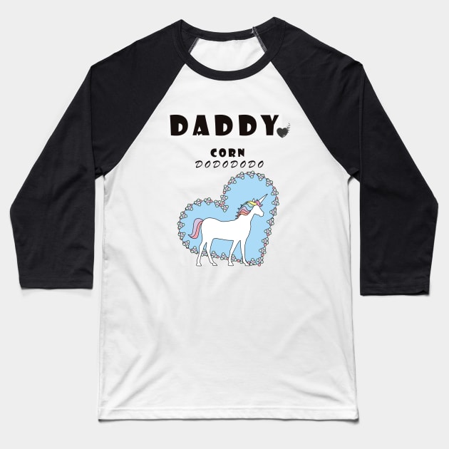 daddy corn funny dad Baseball T-Shirt by Newlookal